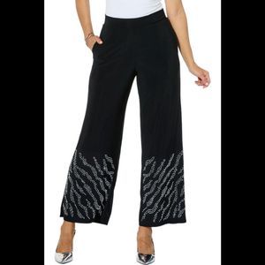 Antthony Embellished Studio Stretch Pull-On Pant Black - Regular